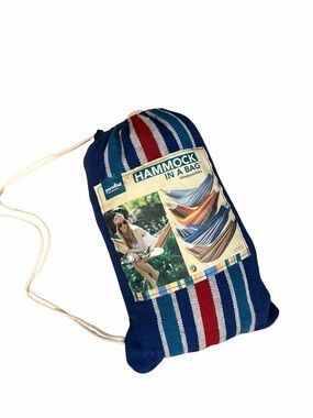 Bliss Hammocks Hammock In A Bag Navy Blue Striped Portable Travel BH-400 250lb